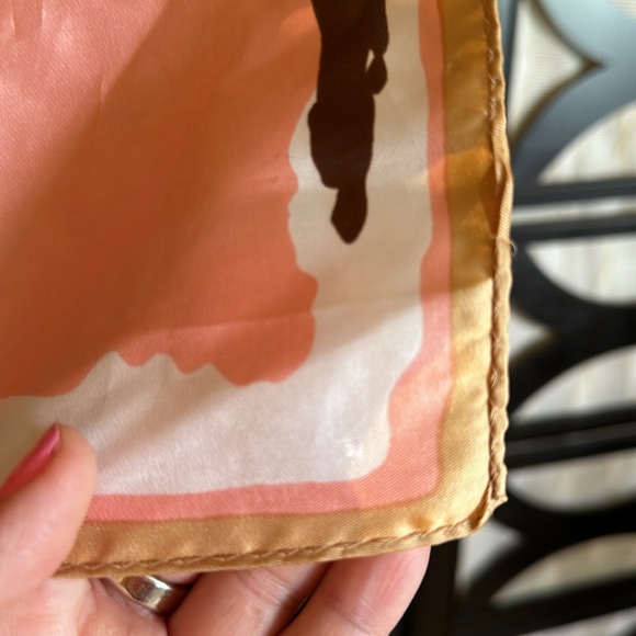 Vintage Abstract Contemporary & Colorful 27” Square Head & Neck Scarf. - Picture 8 of 8